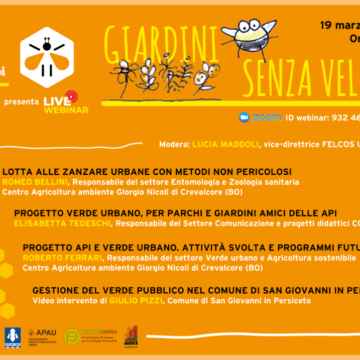 È in arrivo “Giardini senza veleni”, il primo webinar organizzato dalla Rete Comuni Amici delle Api