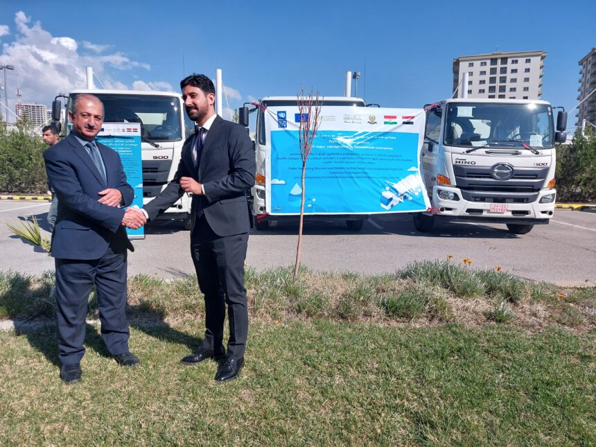 Obiettivo raggiunto: a Sulaymaniyah consegnate tre autocisterne per l’acqua potabile